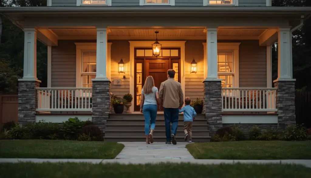 Modern craftsman home in a green, USDA-eligible suburban neighborhood, representing 100% financing home loan options.